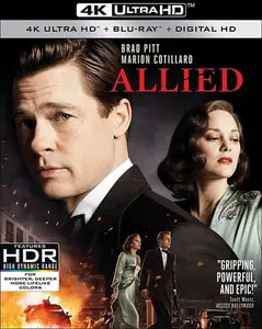 Allied  [4K ULTRA HD BLU-RAY MOVIE] With Blu-Ray, 4K Mastering, Ac-3/Dolby Digital, Digitally Mastered In HD, Dolby, Dubbed, Subtitled, Widescreen