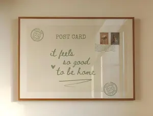 [SALE UP TO 50% - UNFRAMED] It Feels So Good To Be Home, Vintage Postcard Wall Art, Trendy Horizontal Print, Retro Aesthetic Poster, Cute Girly Wall Art, Digital Print