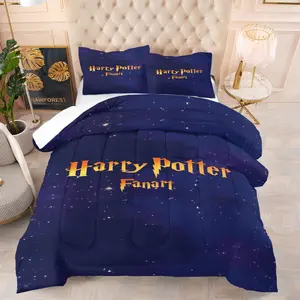 Harry Potter Comforter Set (Including 1 Quilt And 1-2 Pillowcases), Starry Sky Pattern Bedding, Fan Commemorative Gift, Suitable For Teenage Bedroom Decoration