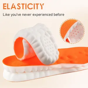 Insolex 2025 Kids Youth Breathable Soft Foam Shoe Insole 4D Cloud Cushion Memory Foam Arch Support Insoles Lightweight Sports Insole for Mens Women Kids Elasticity Comfort Zones Footwear Mesh