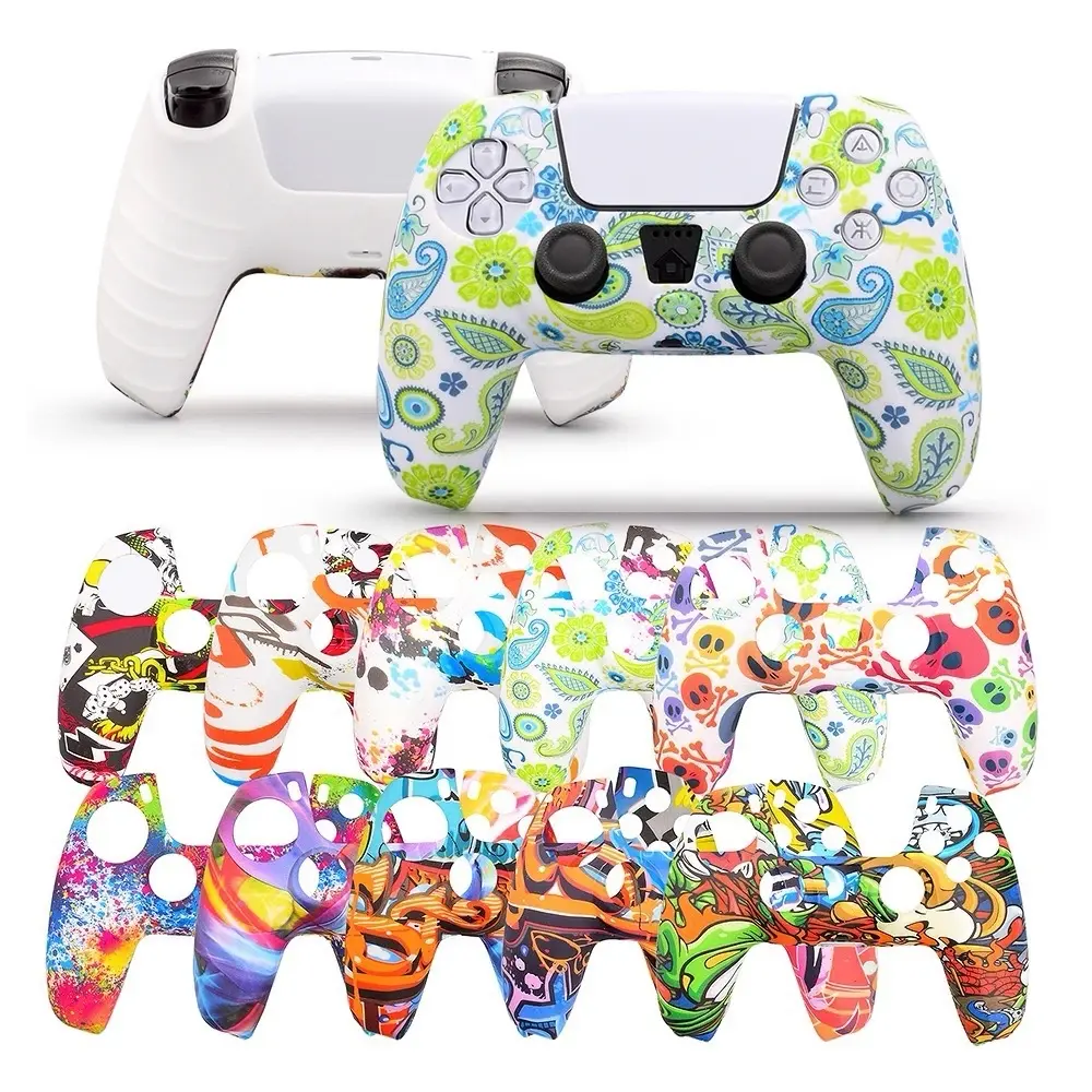 Playstation 5 Controller Cover Case, Anti-Slip Silicone Cover Skin for PS5 Dual Sense Controller. Protection Wearable Accessories Handheld Protective Console Grip Smartphone