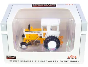 Minneapolis Moline G850 Tractor with Cab Yellow and White 1/64 Diecast Model by SpecCast