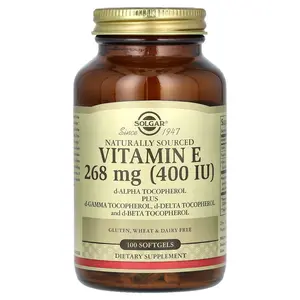 Solgar Naturally Sourced Vitamin E, 100 Softgels