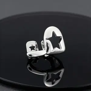 4 pcs Five-Pointed Star Vertical Fashion Tooth Jewelry Set |   Stainless Steel, Hip Hop Style, Ideal for Daily and Formal Events, Perfect Gift for Fashion Lovers, Suitable for Christmas and Other Holidays