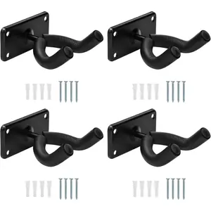 4 Pack Skateboard Wall Hanger, Wall Mount Holder for Skateboard Storage and Display, Skateboard Hooks Fit for Skateboard, Guitar, Longboard, Snowboards, Complete with Screws