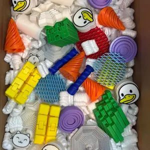 Random Fidgets 1, 3, 5, 7 Pack- 3D Printed Durable Fidget for Easy Stress Relief