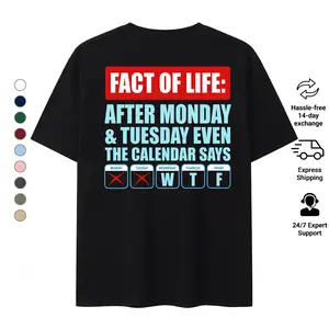 Funny Corporate Humor Shirt | After Monday Tuesday WTF Calendar Tee | Sarcastic Office Work Graphic T-Shirt zzc06