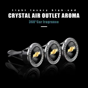 Car Emblem Freshener Solid Perfume Car Fragrance Air Conditioner Vent Clip For Chevrolet Corvette Montana TrailBlazer Silverado Traverse Camaro Suburban Equinox Bolt Cruze Malibu Colorado Trax SS Spark Captiva Onix Spin Impala Cobalt