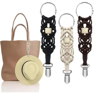 3 count  Hat Clips for Travel, Knitting Hat Clip for Bag Backpack Luggage, Beach Vacation Cruise Essentials