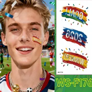 Football Tattoo Stickers, Fan Face Tattoos, Temporary Body Art for Sports Events, Party and Match Day Accessories
