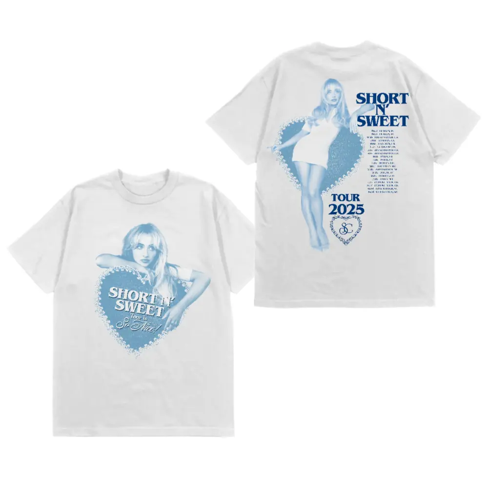 Sabrina Shirt, Short n' Sweet 2025 Tour Hoodie, Classic Crewneck Sweatshirt, Vintage T-Shirt, Unisex Cotton Outfit for Pop Music Lovers