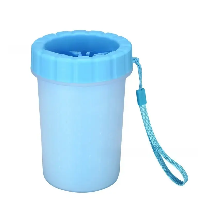 Pet foot washing cup blue