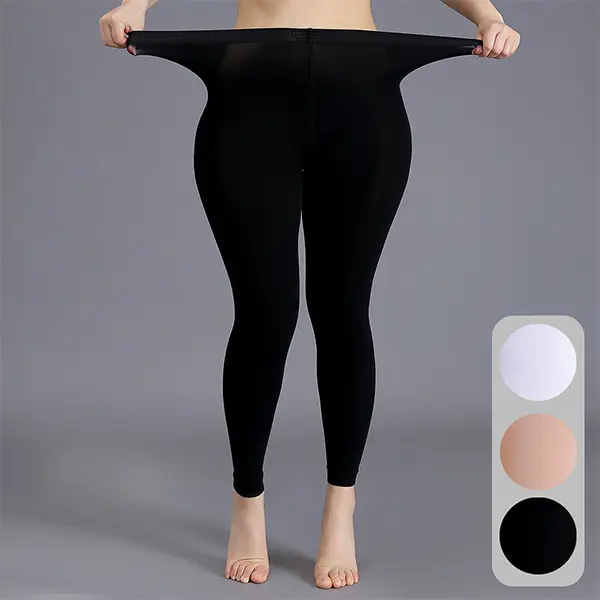 One pair of 80D women’s tights for spring/summer/autumn, plus size, solid color, non-see-through base layer socks; soft, high-waisted, tummy control; stylish, minimalist, sexy full-length pantyhose; versatile for everyday wear, commuting, parties, and gat