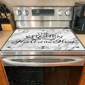 1pc 2D Flat Mat for Stove Protection, Heat-Resistant And Scratch-Proof, Non-Slip, Suitable for Electric Stoves, Induction Cookers, Glass Ceramic Stoves, As Well As Mats for Washing Machines, Dryers, Coffee Machines