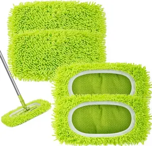 Swiffer Reusable Dry Sweeping Cloths Microfiber Wet Mop Pads 4PCS for Hardwood Surface Floor Cleaning Compatible with Swiffer Sweeper Mop Washable Durable