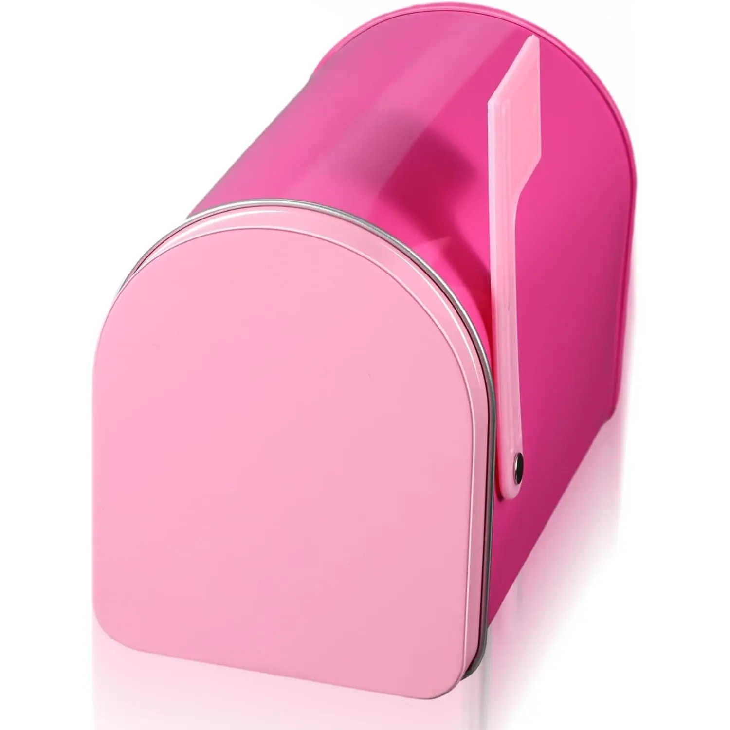 1 Pack 5'' x 3'' Pink Tinplate Mini Mailbox Toy Small Decorative Tiny Mailbox DIY Craft Gift for Boys Girls Greeting Card Classroom Party Prize Supply