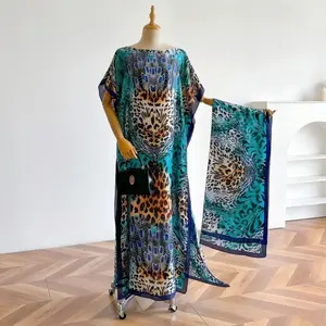 MooMoo Women's Colorblock Print Long Scarf-Poncho Set, Casual Soft Comfortable Shawl, Beach Vacation Swimwear Coverup, Boho Beach Outdoor Wear Fashion Accessory for Women