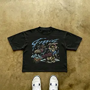 Vintage Cherub Angel Demon Grunge Graphic Tee | Religious Streetwear Crop T‑Shirt