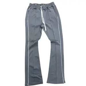 Rebel - Track Stacked Flare Pants - Grey - 470 570