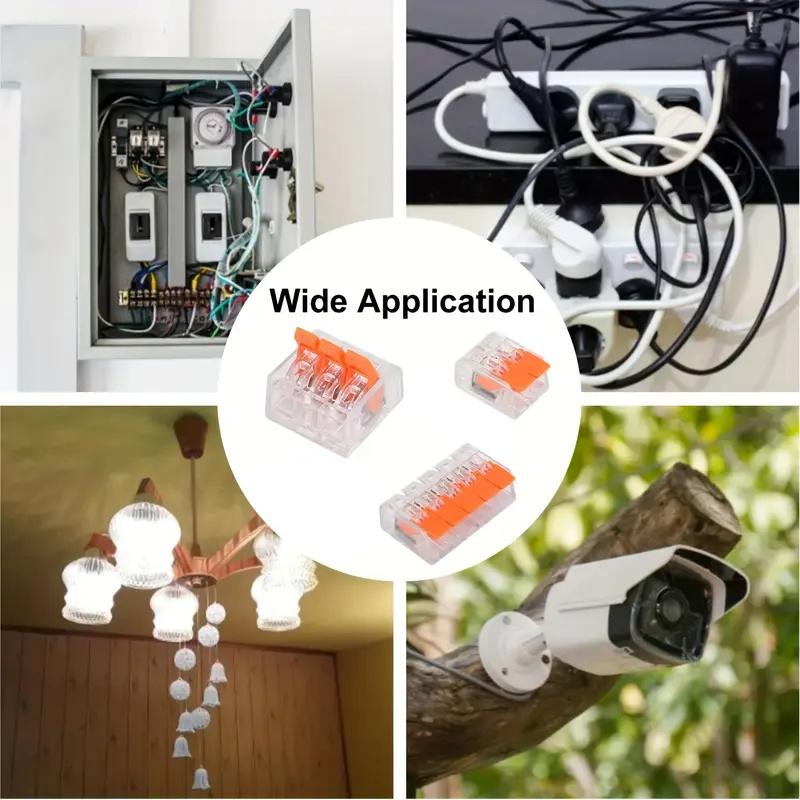 90-Piece Wire Connector Block Set, Reusable Mini Quick Electrical Terminal Connectors for Home Use, Suitable for 2/3/5 Port Connections