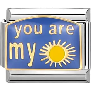 papasgix Italian Charms, Blue Italian Charms 10mm*9mm Gold Italian Charm Bracelet Link Guitar Checkerboard Hope Italian Charm