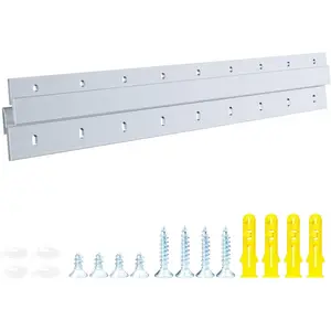 Cleat Heavy Duty, Aluminum  Cleat, Headboard Wall Mounting Brackets with Screws, Heavy Mirror Mounting Hardware (18 Inch-1 Pair, Support 120 lbs)