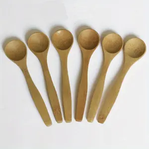 6pcs/set Wooden Spoon: Long Handle Wooden Soup Spoon for Eating and Drinking Soup with A Spoon - Perfect for Home Coffee & Creative Dishes for Restaurant ! Kitchenware