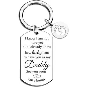 New Dad Gifts Pregnancy Announcement For Dad Daddy To Be Gifts First Fathers Day Gift Ideas Expecting Soon To Be Dads Keychain