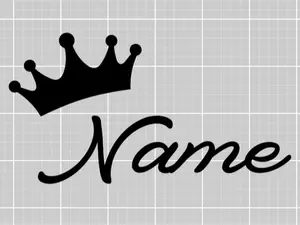 Custom Name With Crown (Put Name in Notes)