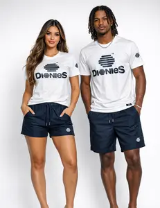 Dionies Simple Athletic Style Elastic Waist Unisex Shorts