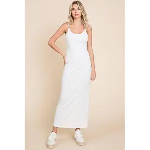 Astrid Cotton Ribbed Cami Maxi Maternity Dress