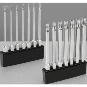 14PC Magnetic Impact Torx Bit Set with 3" Long Tamper Proof Design, S2 Steel T4-T40 Star Screwdriver Bits, 1/4" Hex Shank for Secure Grip, Reusable Durable Drill Bits for Professional Use
