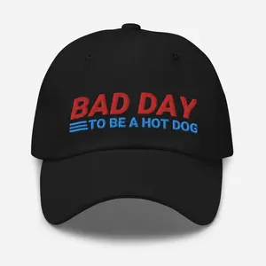 Bad Day to Be a Hot Dog Hat, Funny Meme Cap, Viral Humor Baseball Hat, Sarcastic Joke Gift, Unisex Casual Streetwear Cap, Retro Styles, Bring Back the Classics, Full Color Selection, Pick Your Favorite