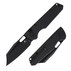 BESTECHMAN Folding Pocket Knife | D2 Tool Steel Compact Utility Knife for EDC, Camping, Hiking & Unboxing Tasks (Perfect for Outdoor Enthusiasts)