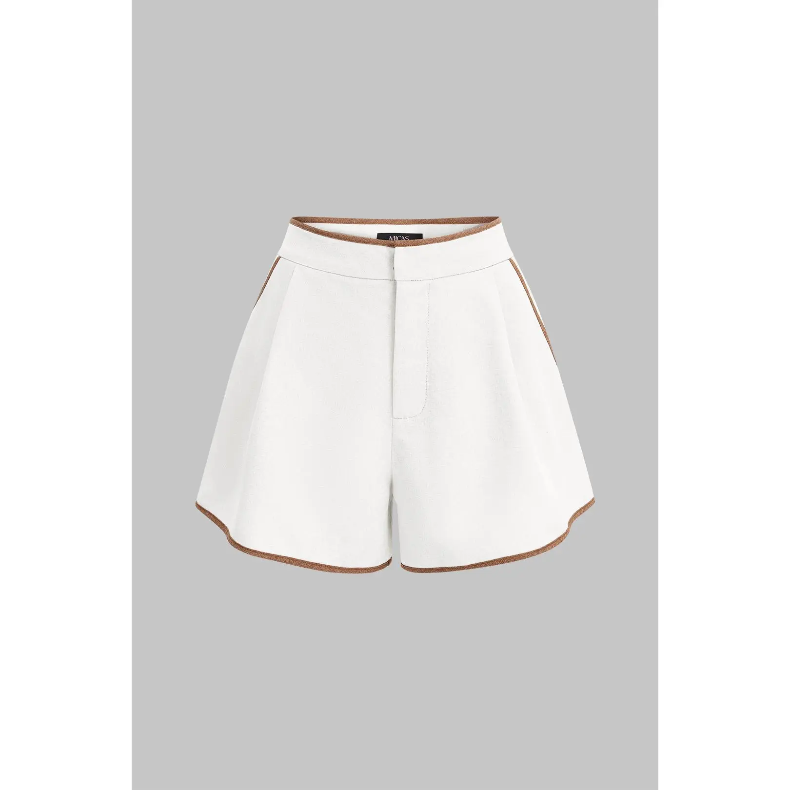 Contrast Binding High Waist Shorts