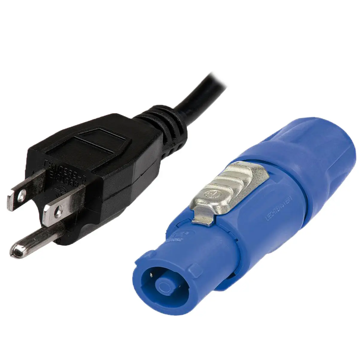 ProX XC-PWCE14-06 6' 14 AWG NEMA 5-15 Edison to PowerCon Blue Male High Performance Power Cord