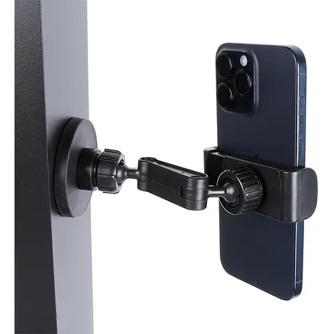 Gym Magnetic Phone Holder - Heavy-Duty Rubber Accessory, 360° Rotatable Adjustable Secure Hold Phone Holders & Mounts for Metal Surfaces, Compatible with iPhone, Samsung, All Cellphones for Workout Recording