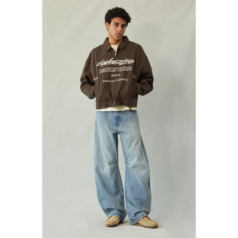 Pacsun Men's Mason Baggy Barrel Jeans Light Blue