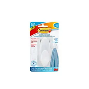 3M BATH17-ES Large Towel Hook with Water-Resistant Strips 5 lbs.