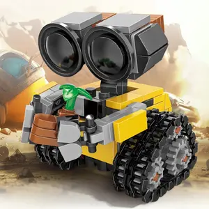 Customized Wall-E robot toys with small particles compatible with Lego building blocks