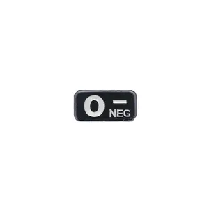 O- Blood Type Tactical/Police Patch with Hook Fastener