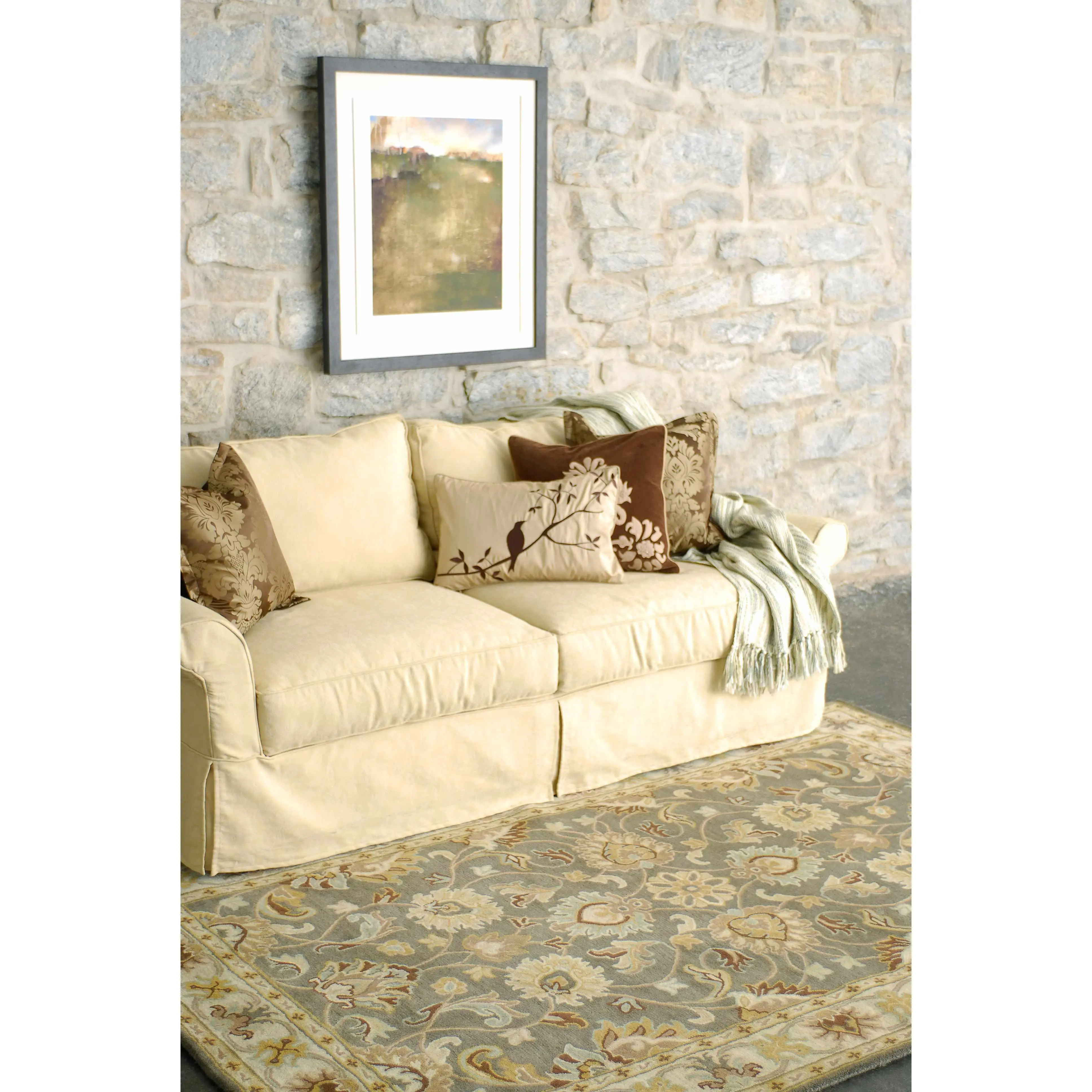 Cherryfield Hand Tufted Taupe Wool Rug