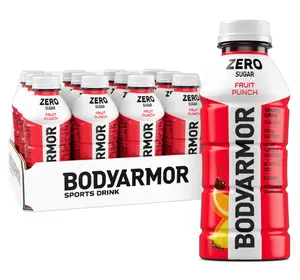 BODYARMOR ZERO Sugar Fruit Punch, Sugar Free Sports Drink - Low-Calorie Hydration - Natural Flavors with Potassium Packed Electrolytes, Antioxidants, and B-vitamins, 16 fl oz (pack of 12)