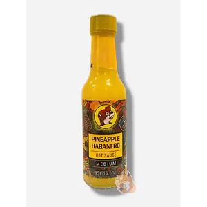 Buc-ee's Pineapple Habanero Hot Sauce - Medium Heat, Gluten-Free, Made in USA, 5 oz Bottle, Bold Tropical Flavor