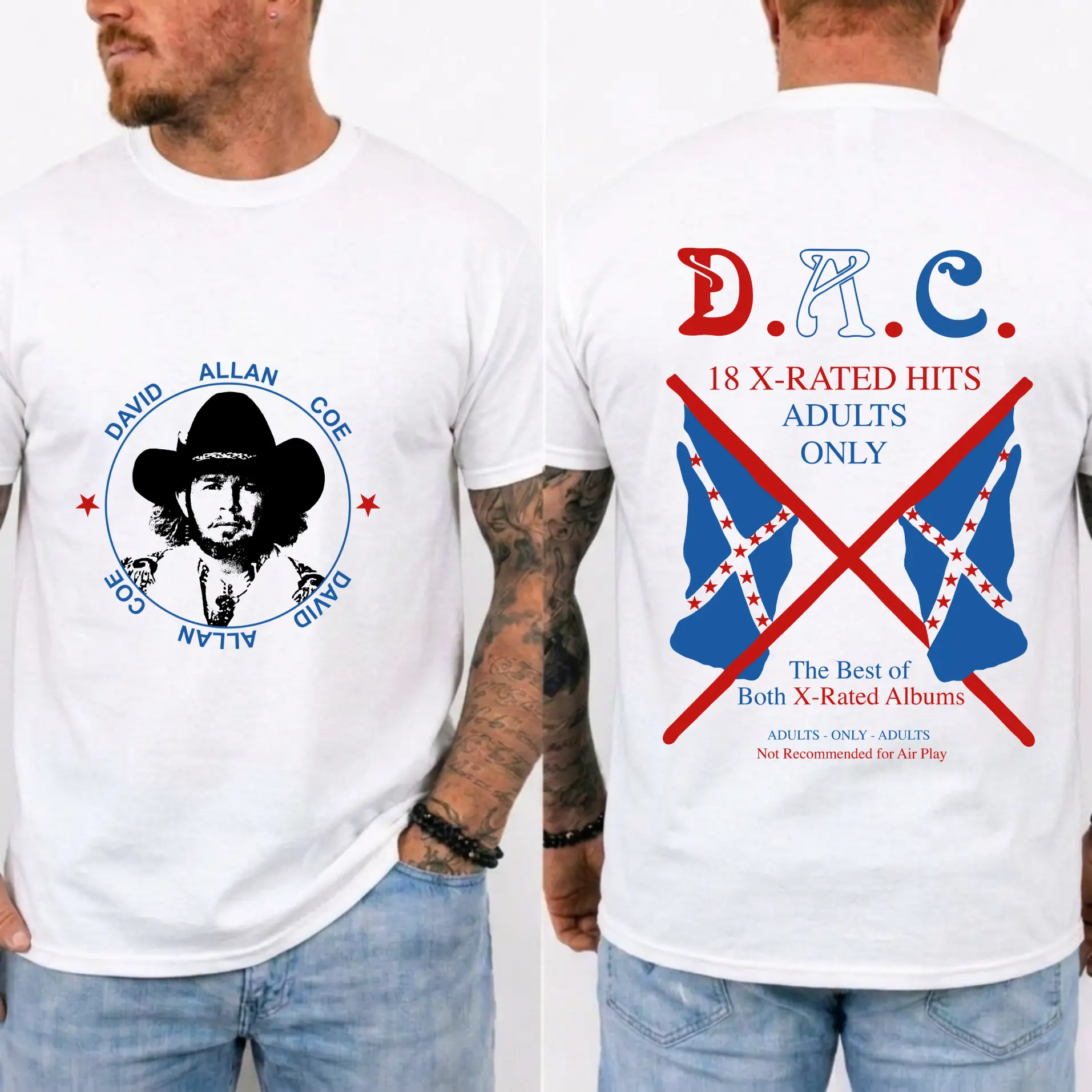 David Allan Coe Shirt, Outlaw Country Music Tee, Longhaired Redneck Vintage Shirt, Unisex Graphic Tee, Country Legend Tee