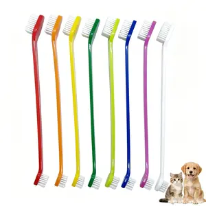 Dog Toothbrush Set of 8 – Dual Headed Dental Hygiene Brushes for Small to Large Dogs, Easy Teeth Cleaning & Dental Care,Dog Tooth Brushes for Small to Large Dogs, Cats, and Most Pets