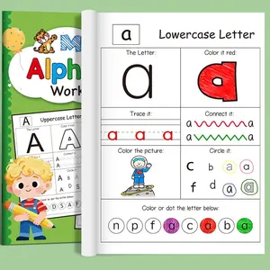 26 Alphabet and Word Practice Book, Early Education Writing Workbook, Pen Control Training, Home and Kindergarten Learning Guide