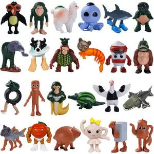 24PCS Italian Brainrot Toys, Steal a Brainrot, Tralalero Tralala Action Figures Meme Shark Figures,Tung Tung Tung Sahur Doll, Brain Rot Birthday Decorations Kids Party Favors Gift