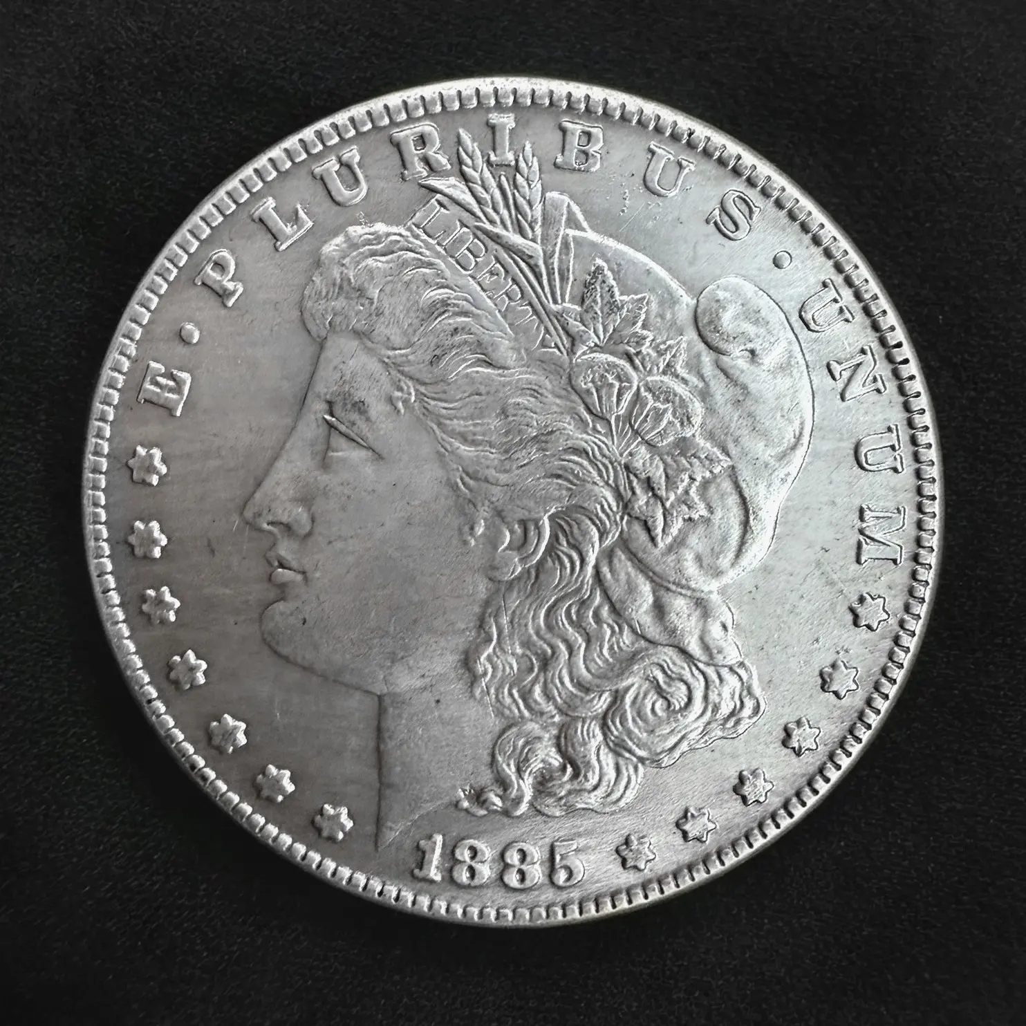 Rare US Vintage Raw Silver Coin 1885-CC Carson City CC Morgan Silver Dollar