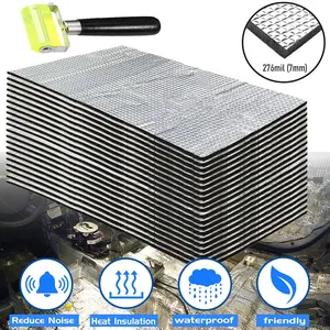 Car Heat Sound Insulation Mat Noise Deadening Mat With Rubber Roller Self Adhesive for Car Hood Ceiling Door 276Mil